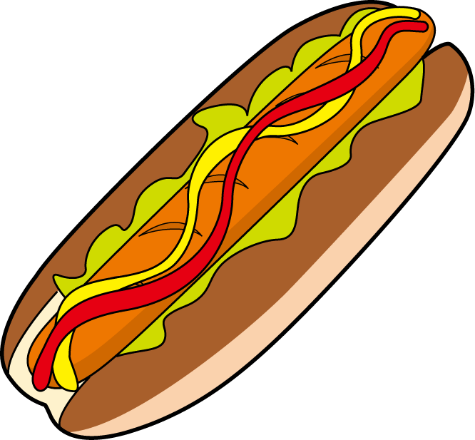 Pics Of Hot Dogs Free Download Clip Art Free Clip Art - ホット ドッグ イラスト 無料 (666x617)