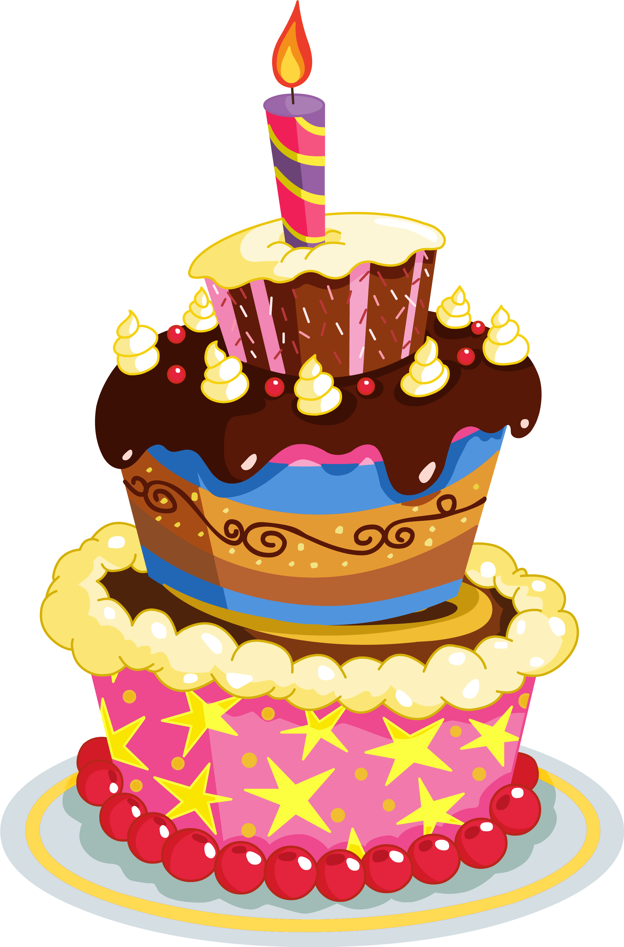Food Clipart Birthday Cake Clipart Gallery - Birthday Cake Png (2282x3405)