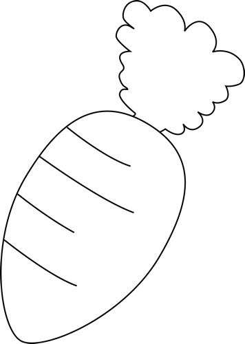 Black And White Black And White Carrot - Carrot White Clipart (356x500)