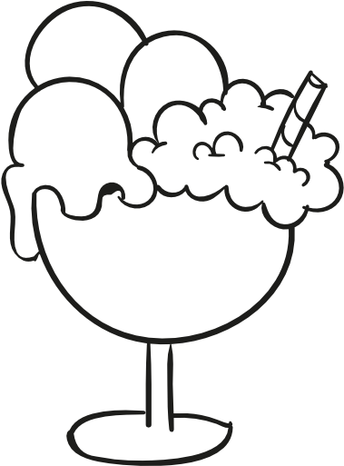 Ice Cream Cup Doodle Free Icon - Ice Cream Cup Logo (512x512)