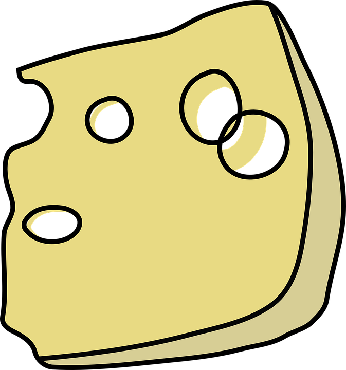 Cheese Sandwich Milk Pizza Clip Art - Swiss Cheese Clipart (673x720)