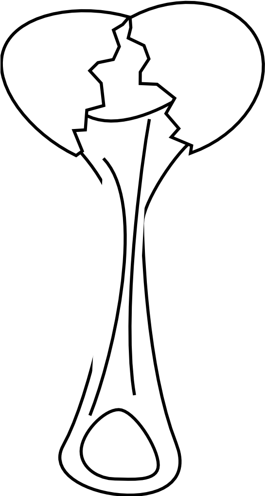 Cracked - Egg - Clipart - Black - And - White - Clip Art (555x1026)