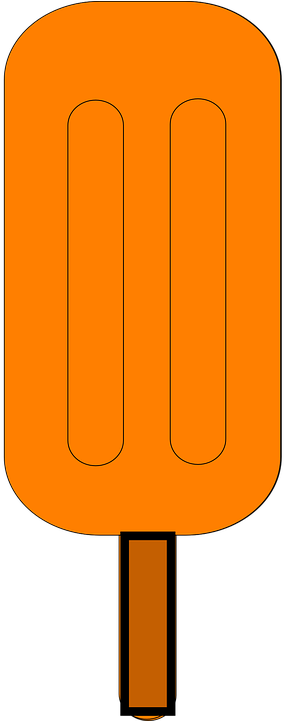 Popsicle Clipart Orange - Paleta De Hielo Vector Png (360x720)