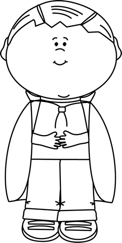 Black And White Vampire - Color Page Of Trick Or Treaters (253x500)