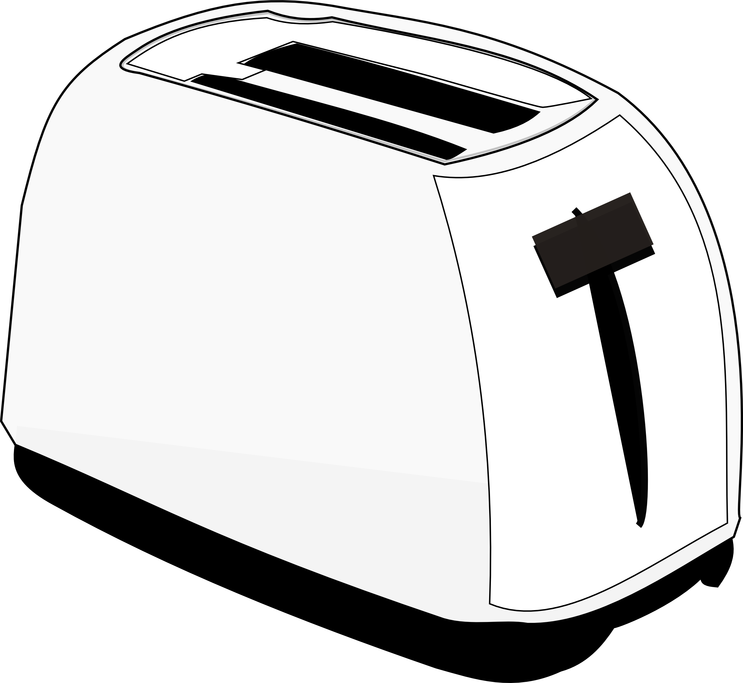 Uprising - Clipart - Toaster Black And White (2555x2350)