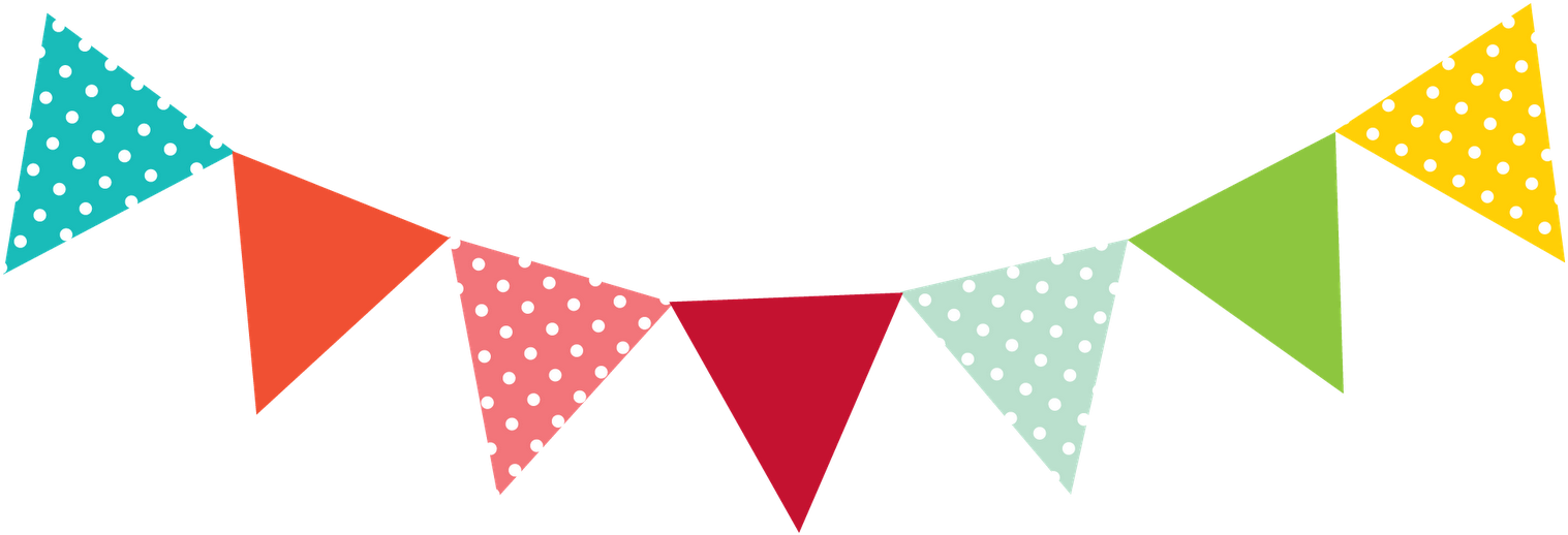 Pennant Banner Clipart - Garden Party Clip Art (1600x587)