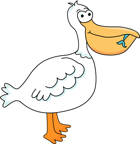 Pelican Eating Fish - White Bird With Big Beak (486x500)