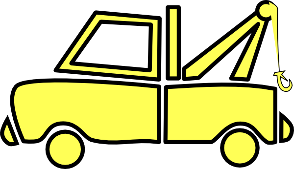 Ford Pickup Truck Clipart - Yellow Tow Truck Clip Art (600x346)