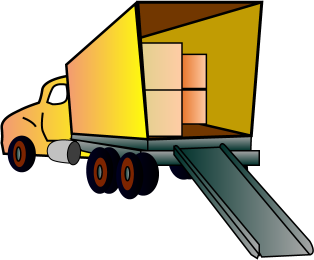 Icons And Graphics - Moving Truck Cartoon Png (800x600)
