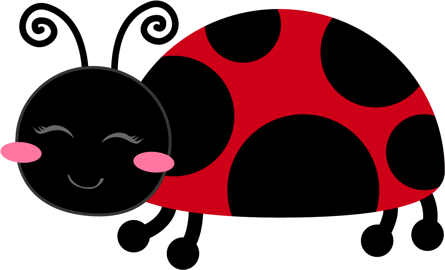 Girl And Ladybugs Clip Art - Lady Bug Clip Art (1500x1500)