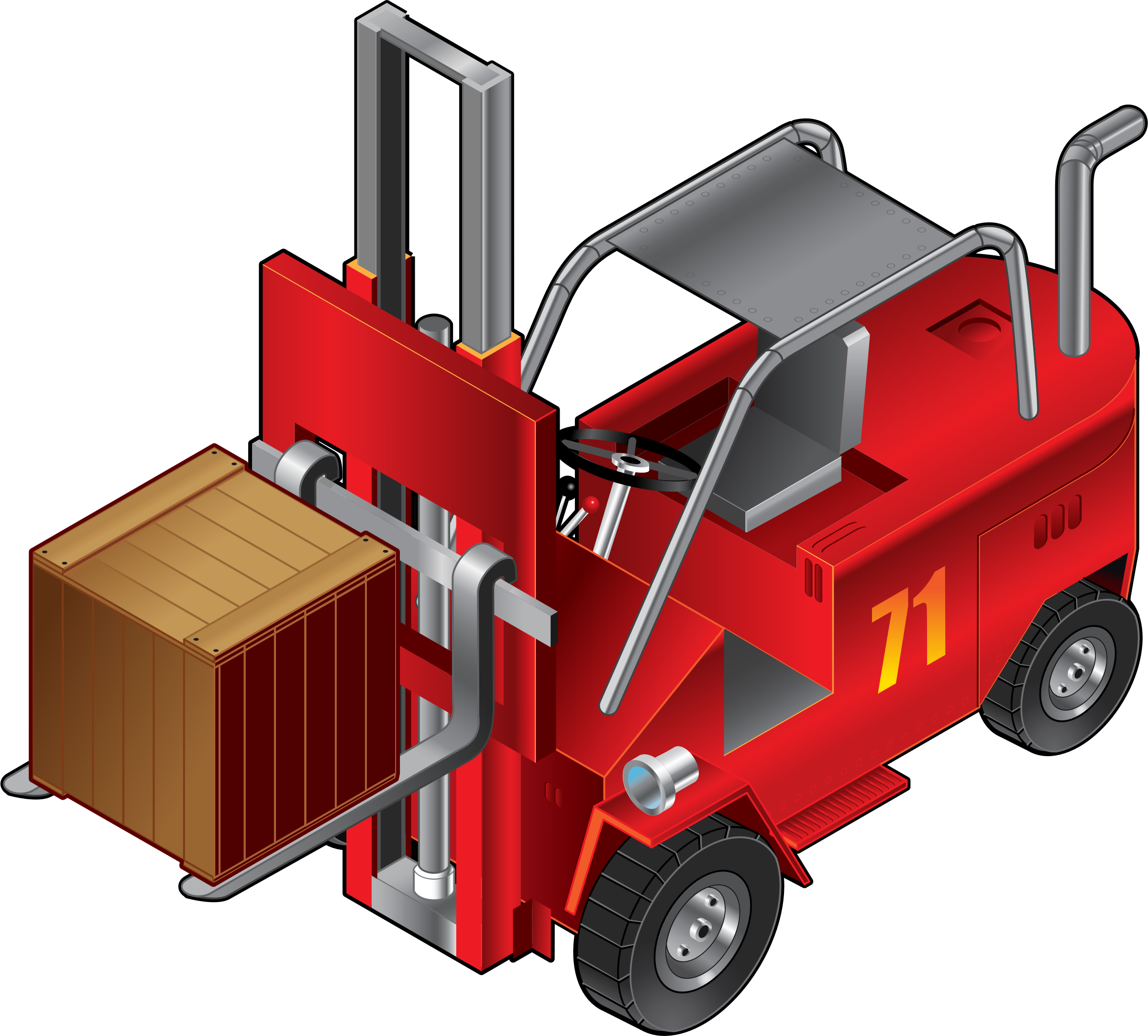 Muga Forklift Truck Png Clipart - Truck Clip Art (2400x2166)