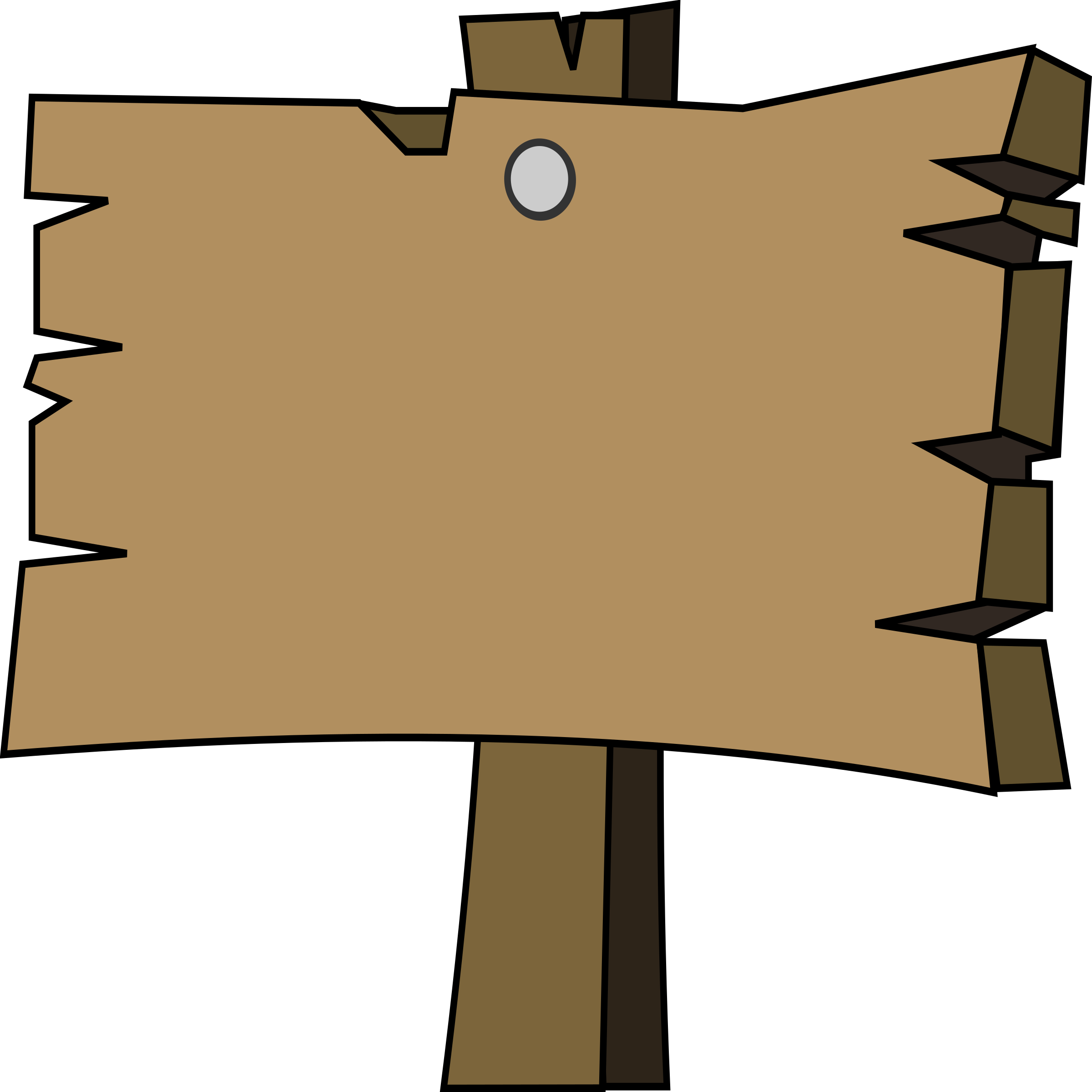 Clipart Wood Signal - Png Cartoon Wooden Board (2400x2400)