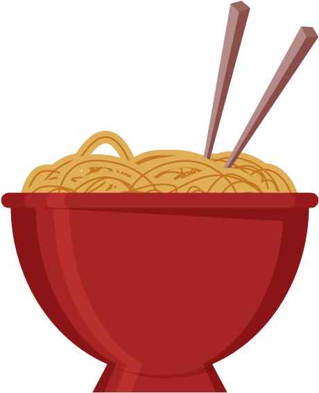 Noodle Bowl Clipart - Bowl Of Noodles Clipart (464x576)