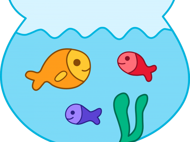 Fish Bowl Clipart Border - Fish In Bowl Clipart (640x480)