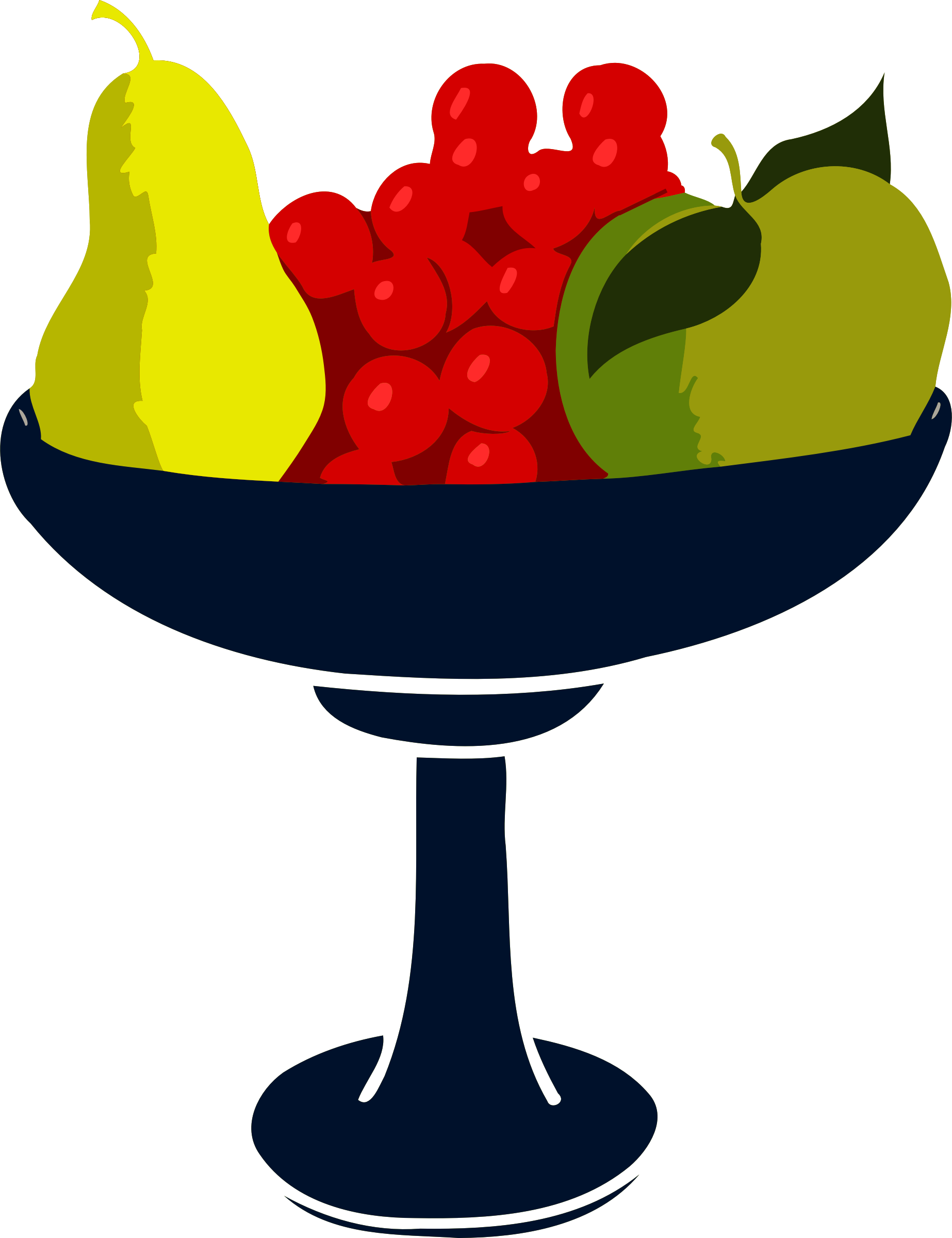 Big Image - Fruit Bowl Clipart (1846x2400)
