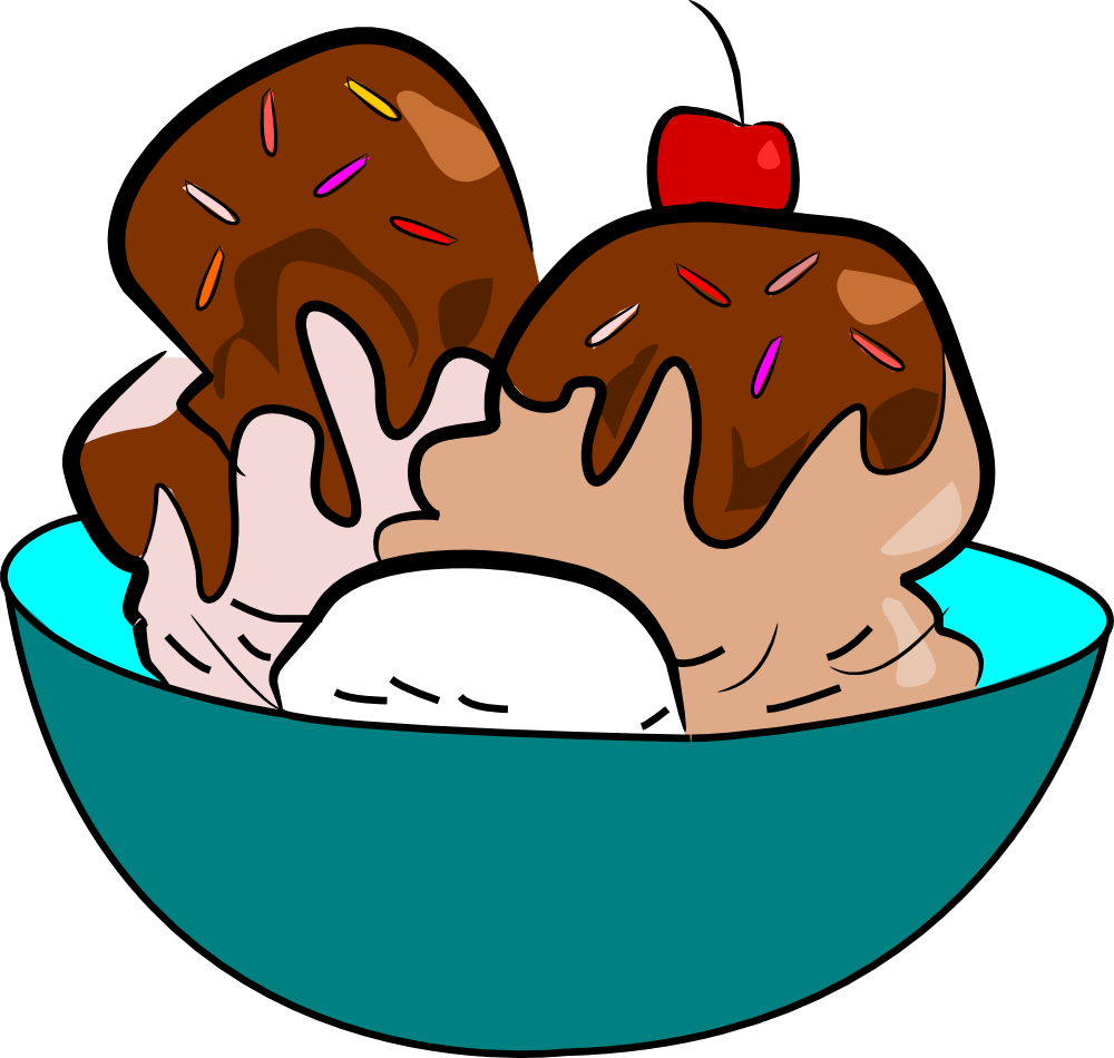 Free Clip Art Ice Cream Sundae - Free Clip Art Ice Cream Sundae (1000x950)