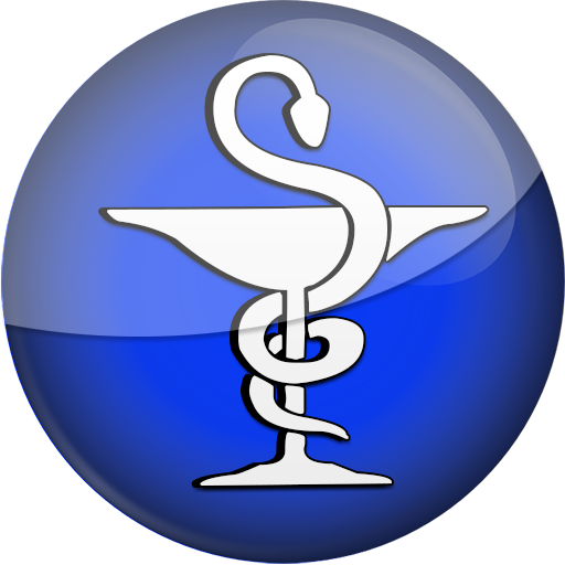 Blue Bowl Of Hygeia Clip Art Image - Bowl Of Hygeia Logo (512x512)