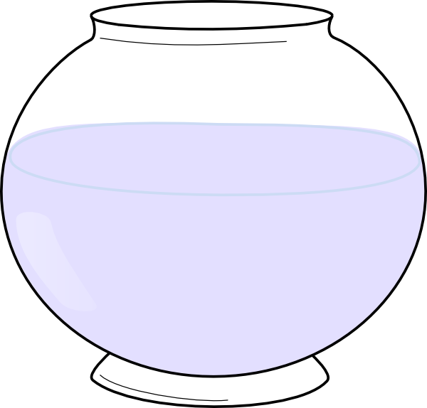 Fish Bowl Clip Art At Clker - Glass (600x574)