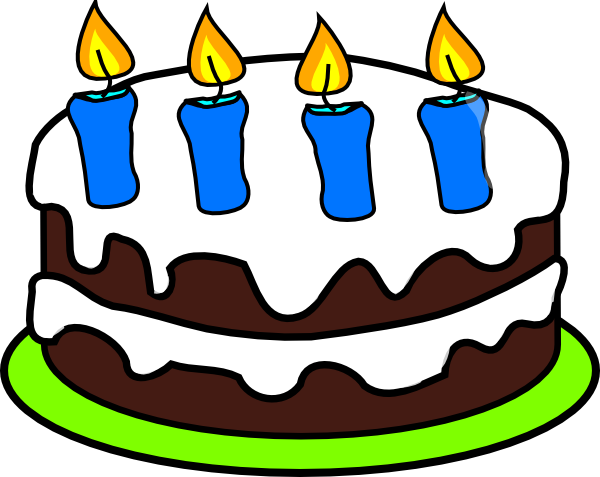 Dessert Clipart Candle - Birthday Cake Clip Art (600x477)