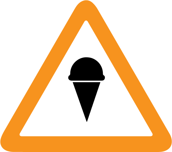 Introducing The Amazing Brain Freeze Flavor Alert System - Traffic Sign (600x532)