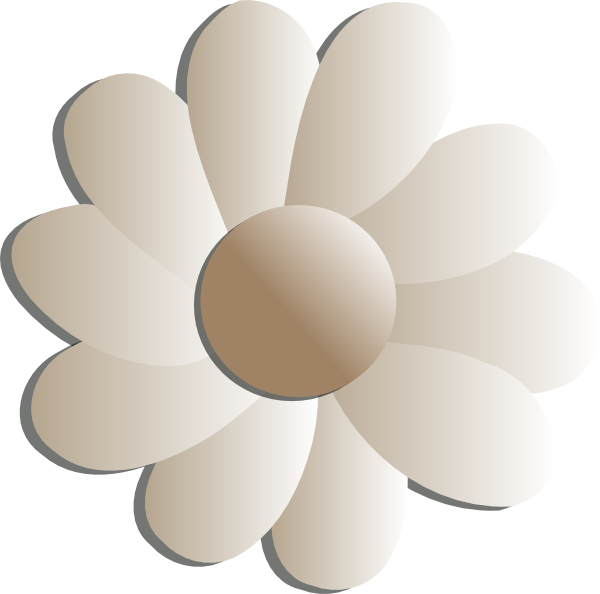 Clipart Of A Black And White Rose Flower - Black And White Flowers (600x594)