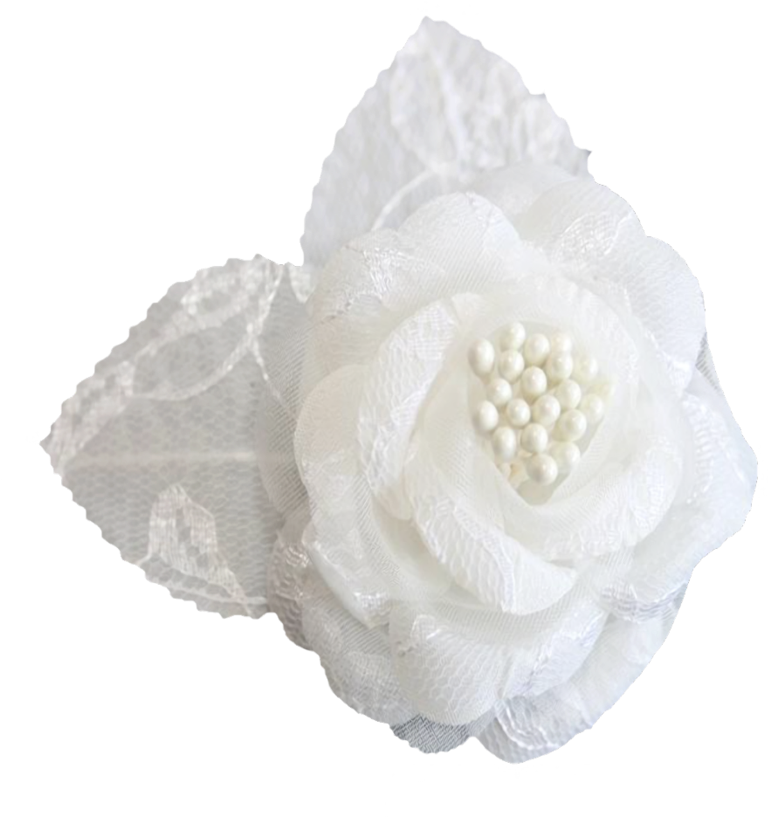 White Rose Fabric By Dementiarunner On Deviantart - Headpiece (894x894)