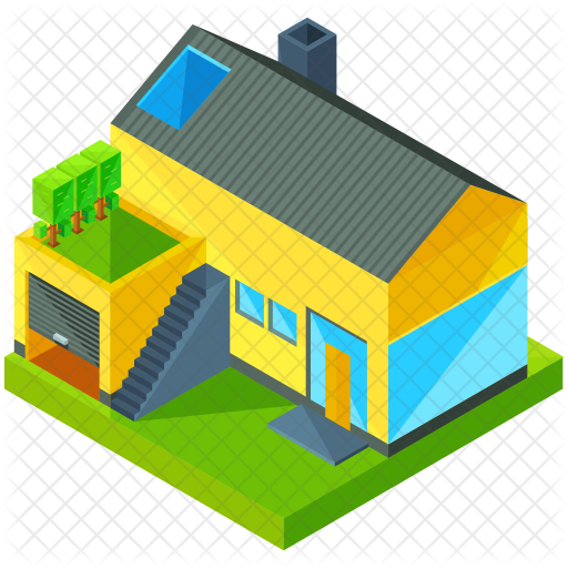 Bungalow Icon - House (512x512)