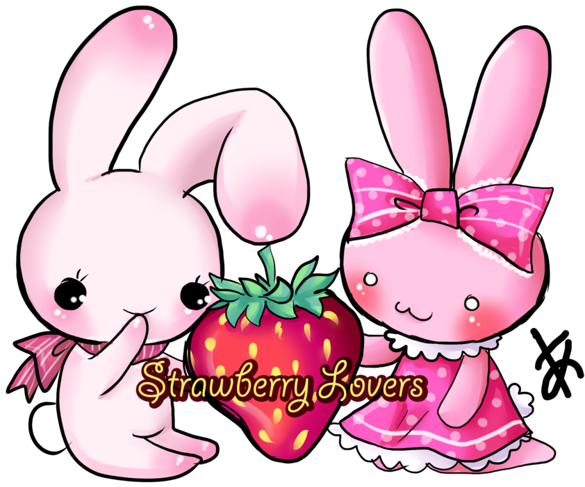 Chusagi And Strawberry Bunny By Kitsune-petit - Strawberry (900x743)
