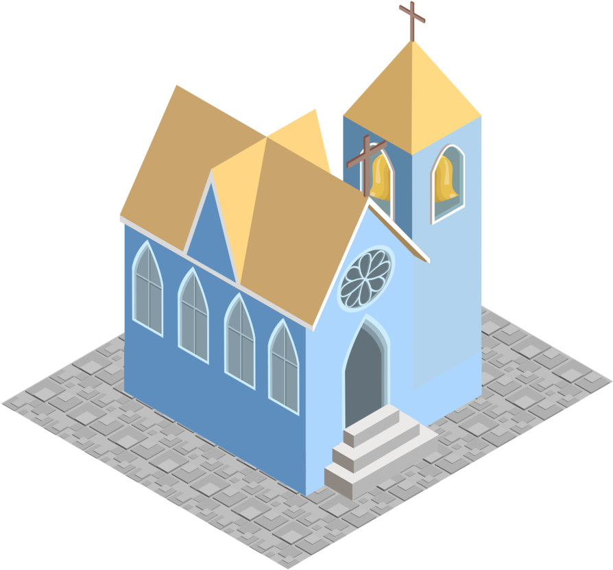 Isometric Church Model 1 By Andre-tachibana - Isometric Church (900x900)