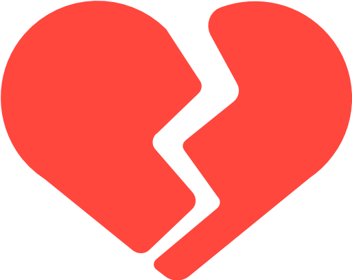 Broken Heart Emoji For Facebook, Email Amp Sms Id - Broken Heart Png (512x512)