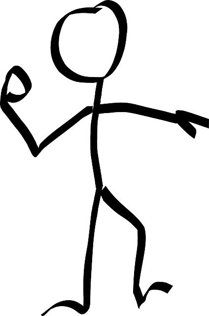 Stick Figure Man Clip Art Clipart - Stick Figure Throwing (424x640)