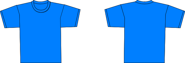 Bluet Shirt Template Hi Clipart - Blue T Shirt Template (600x206)