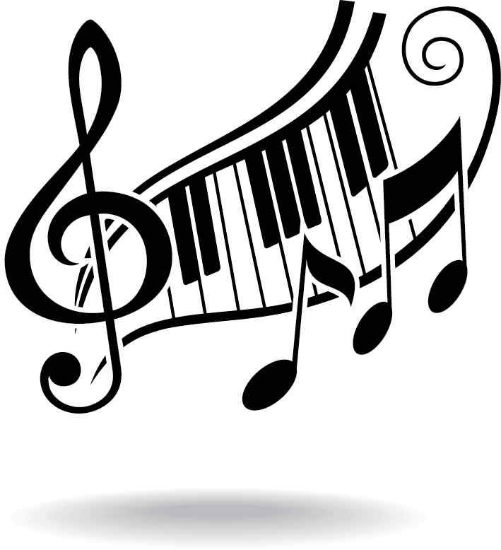 Player Piano Musical Note - Piano Keys And Music Notes (709x778)