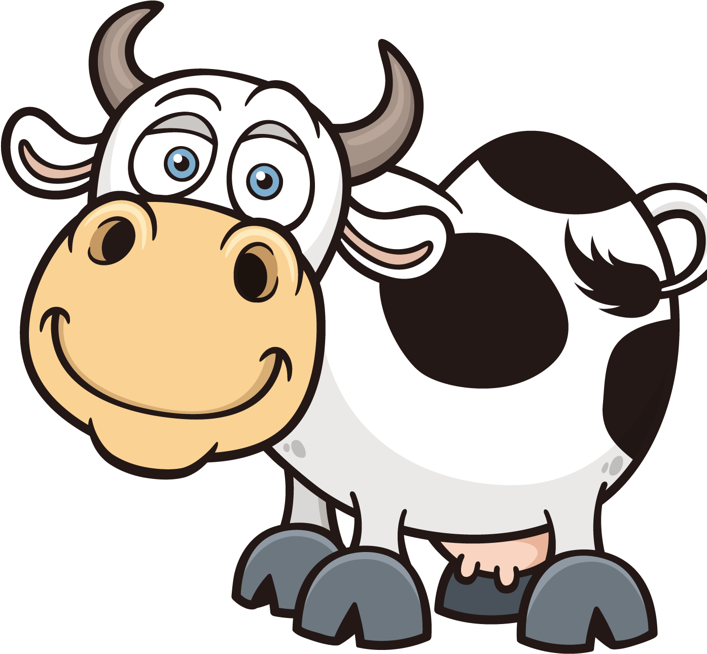 Cattle Cartoon Royalty-free Clip Art - Cartoon Cow (1466x1718)