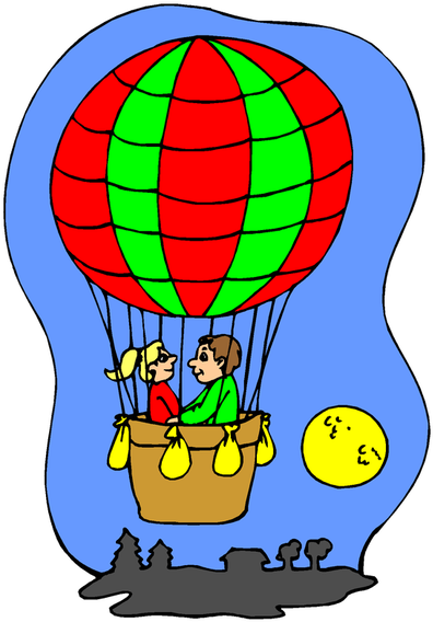 Valentine's Day Free Clip Art - Hot Air Balloon (400x580)