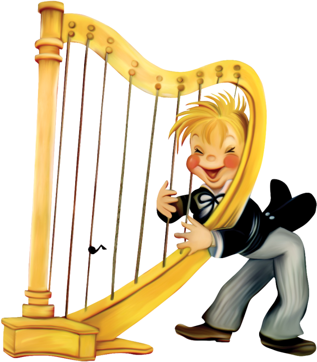 Harp Clipart Transparent - Harfe Clipart (650x742)
