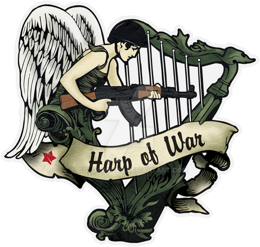Harp Of War By Goldaround Harp Of War By Goldaround - Cartoon (900x900)