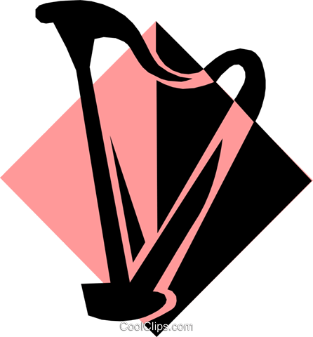 Harp Symbol Royalty Free Vector Clip Art Illustration - Clip Art (446x480)