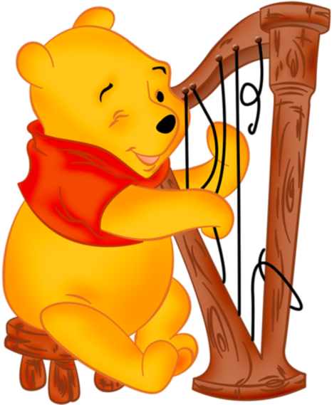 Animals Harp Players - Cartoon (492x600)