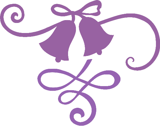 Arrival Of The Bride - Wedding Bells Clipart Purple (510x401)
