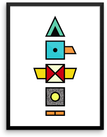 "totem" Art Print By Sixtius - Triangle (600x600)