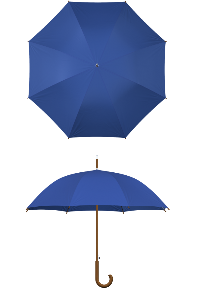 Wood Frame Royal Blue Umbrella - Royal Blue Umbrella (683x1024)