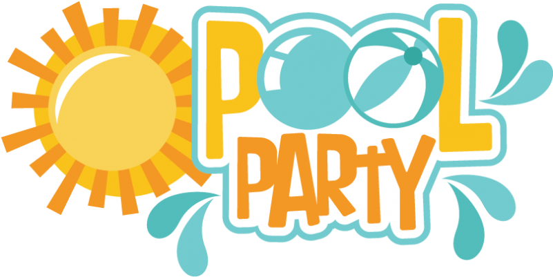 Pool Party Free Clip Art - Pool Party Png (800x600)
