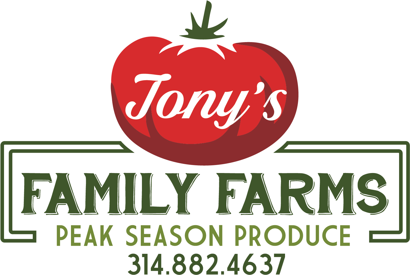Tony's Family Farms - 18" X 18" Vintage Farm Fresh (1483x1038)