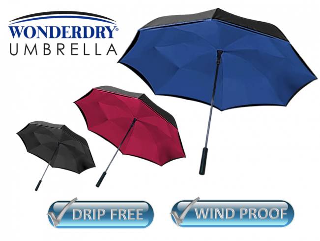 Wonderdry Automatic Umbrella - Blue. (650x650)