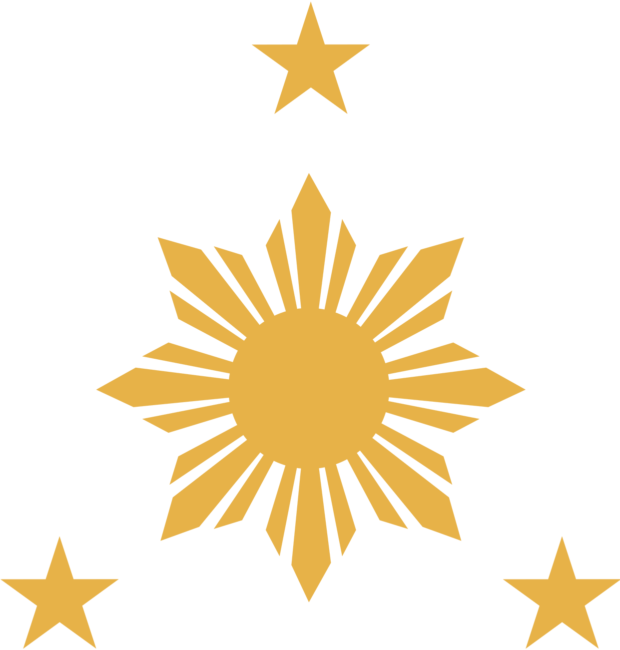 Flag Of The Philippines Clip Art - 3 Star In A Sun (1240x1334)
