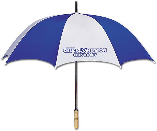 Dealer Personalized Blue/white Umbrella - 48" Arc Advertising Umbrellas - X10006 (white Royal (700x700)