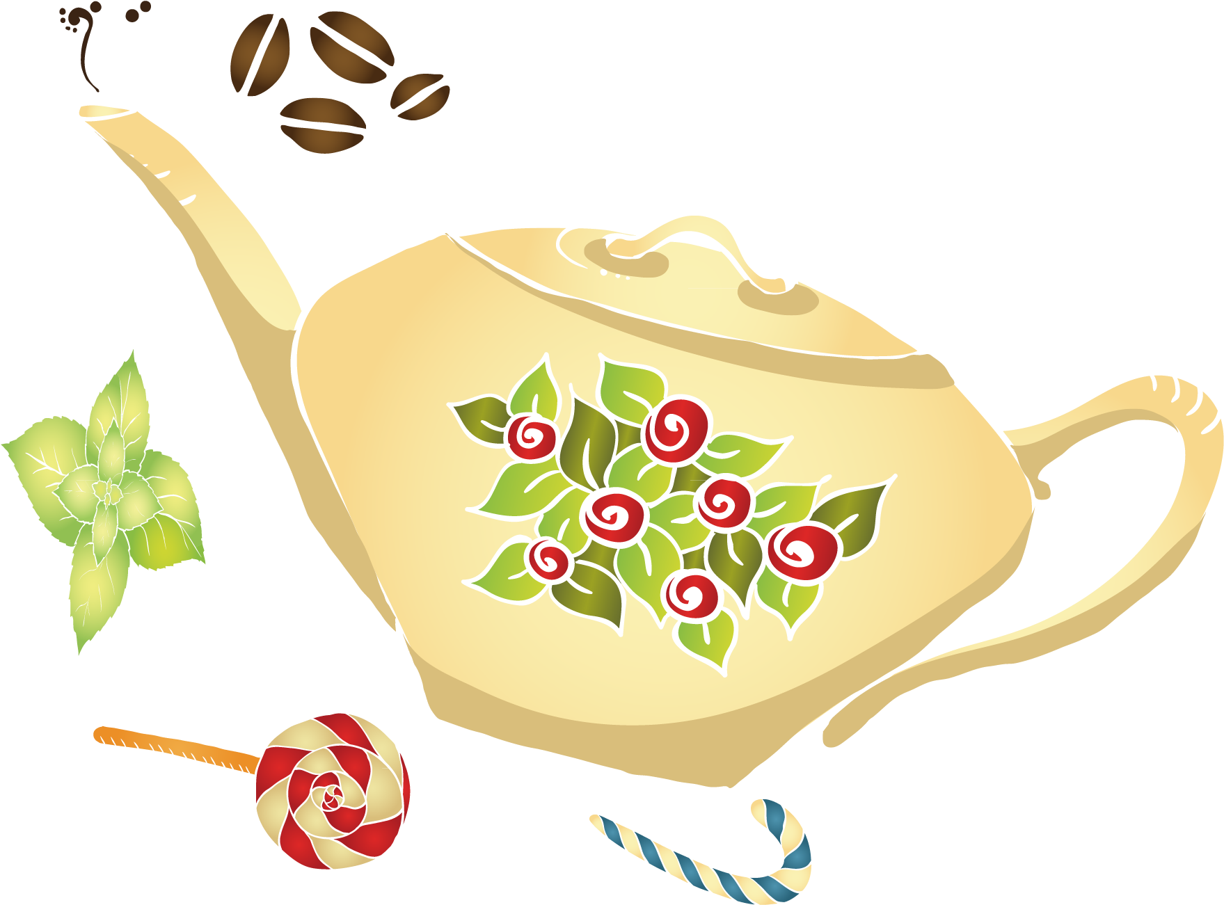 Png Sugar Tea Teapot Vector Elements - Portable Network Graphics (1894x1300)