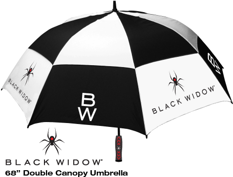 Black Widow Umbrellas - Black Widow 56tx000 Double Canopy Umbrella 68 Inches (500x387)