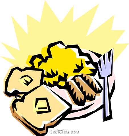 Breakfast Royalty Free Vector Clip Art Illustration - Breakfast Royalty Free Vector Clip Art Illustration (454x480)